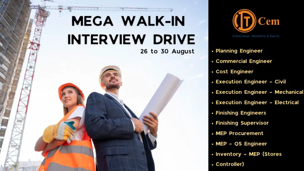 ITD Cementation India Ltd Mega Recruitment Drive 2024 | Walk-In Interview