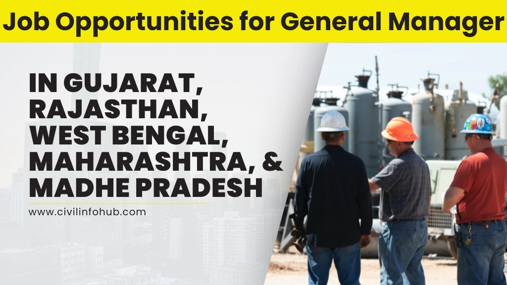 Job Opportunities for General Manager Civil