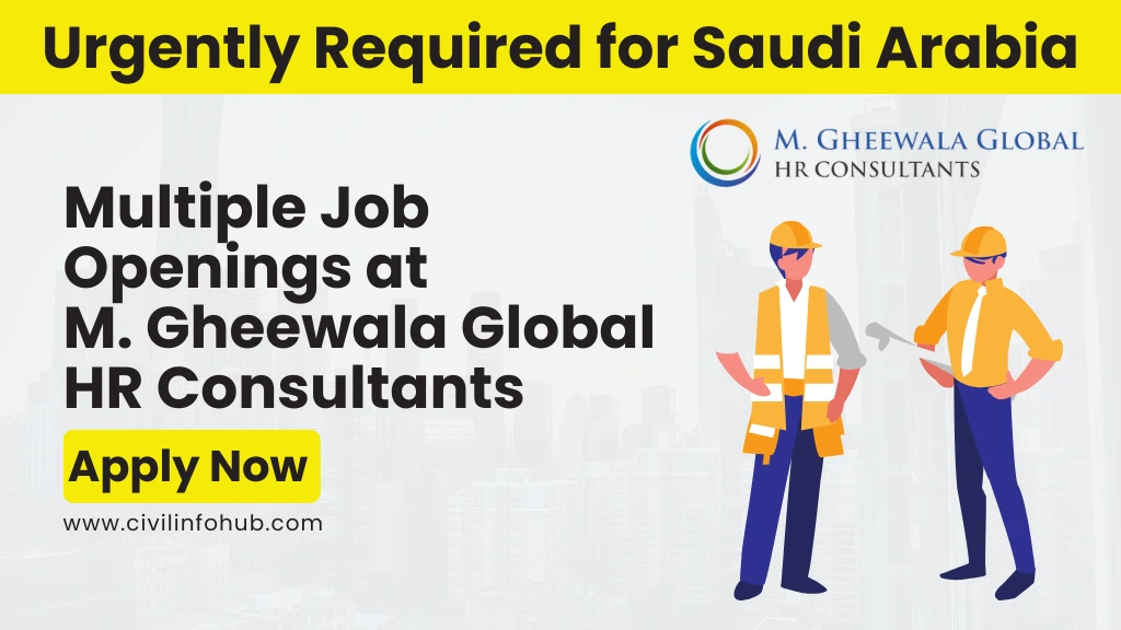 Urgently Hiring for Saudi Arabia