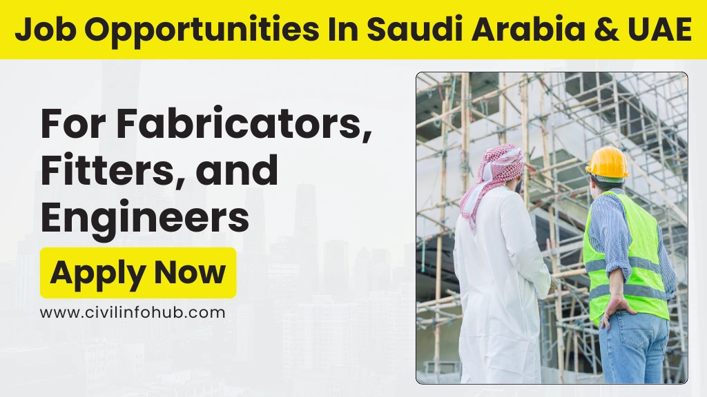 Job Opportunities in Saudi Arabia & UAE for Fabricators, Fitters, and Engineers – Apply Now