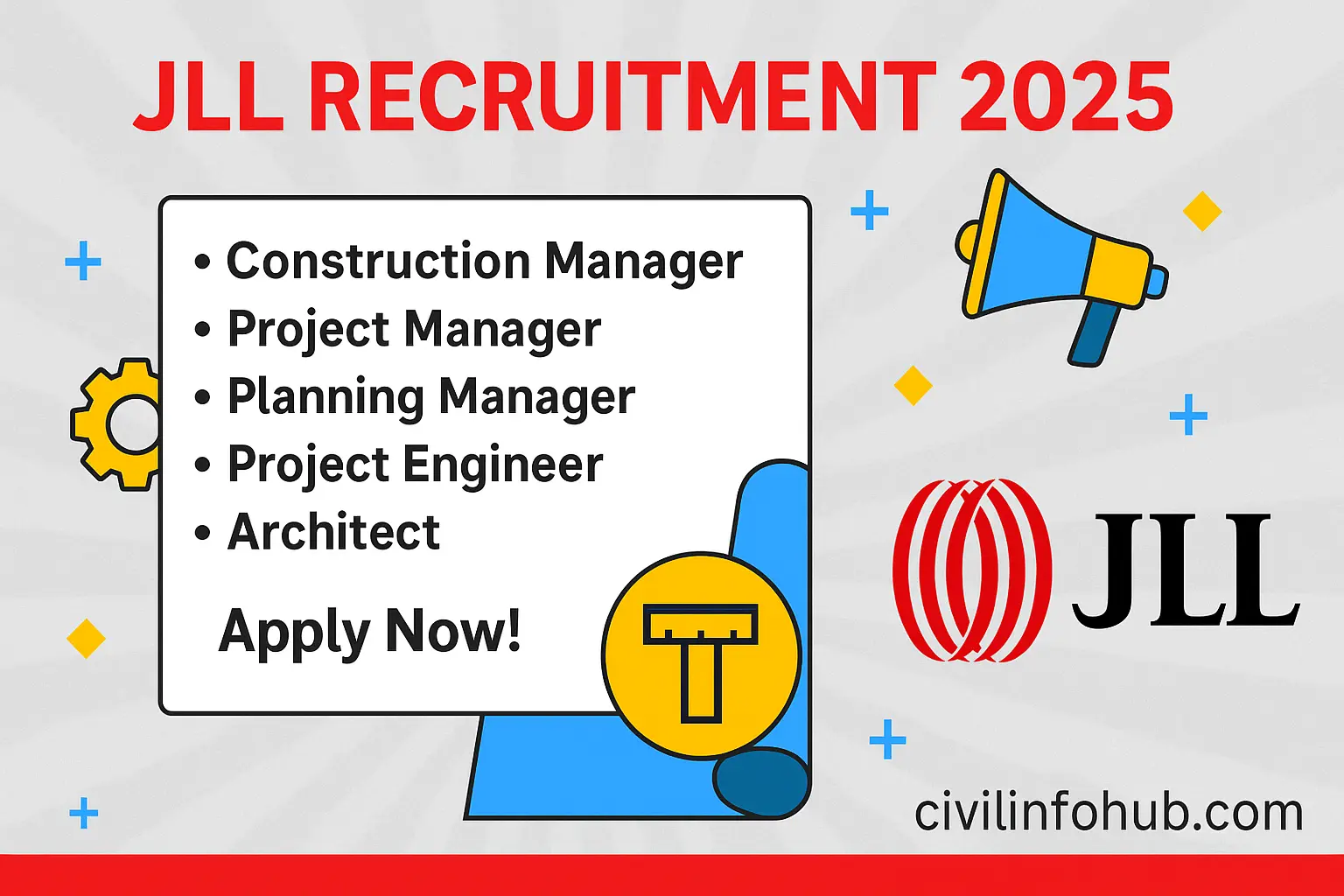 Job openings at JLL Pune – Civil Engineer, Architect, Project Manager positions