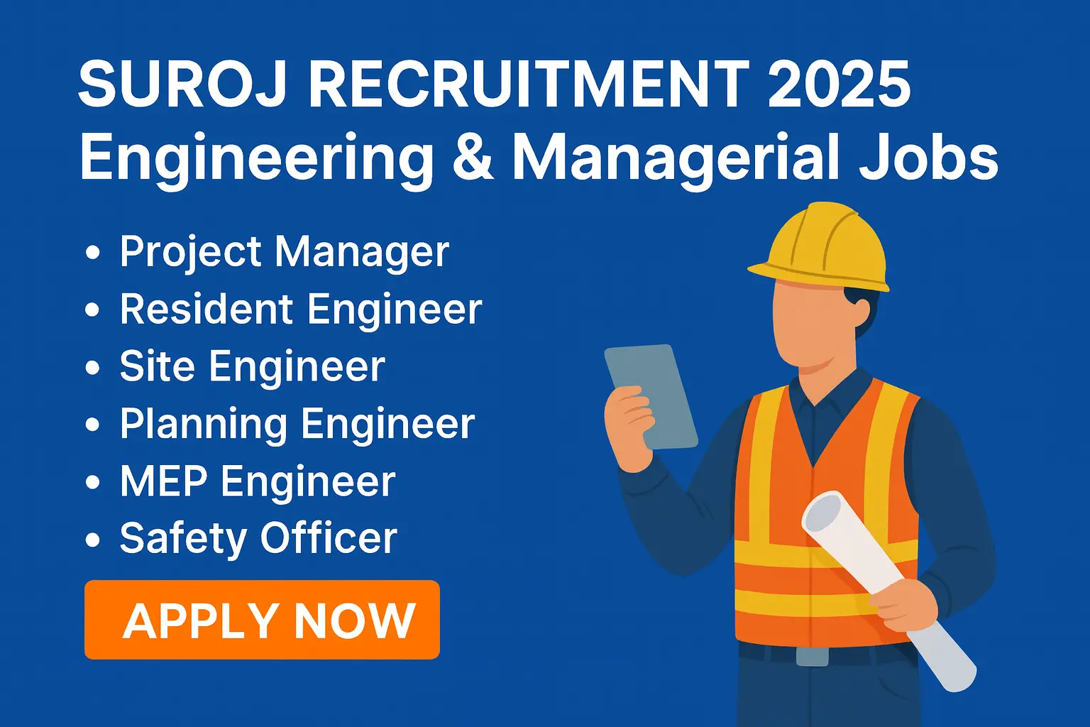 Suroj Buildcon Recruitment 2025 job notification poster