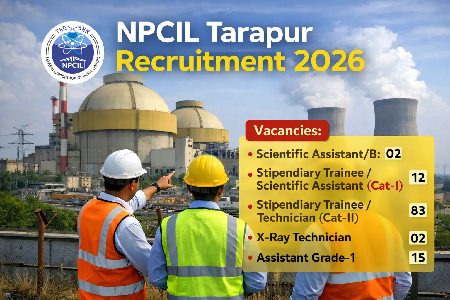 NPCIL Tarapur Recruitment 2026 – Engineering & Technician Jobs